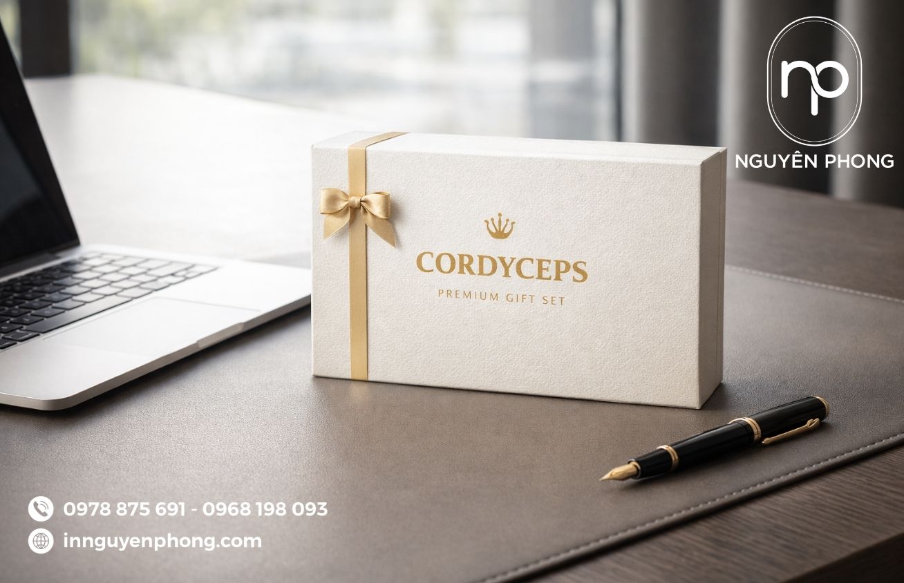 Mẫu hộp đựng đông trùng hạ thảo đơn giản 